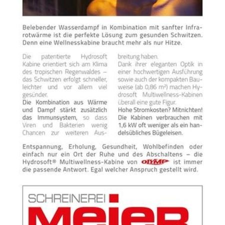 Flyer zur Hydrosoft-Wellnesskabine