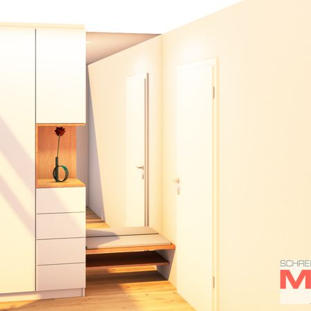 Konzeption einer hellen Garderobe