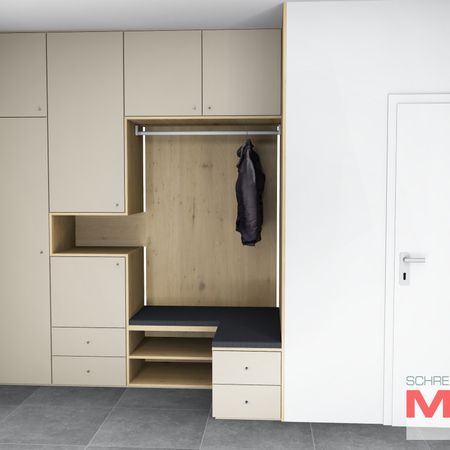 Konzeption einer hellen Garderobe